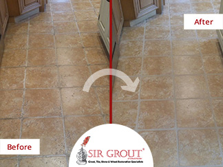 Before & After Grout Recoloring in South Salem, NY