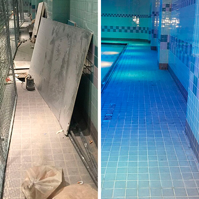 Gym Tile And Grout Restoration