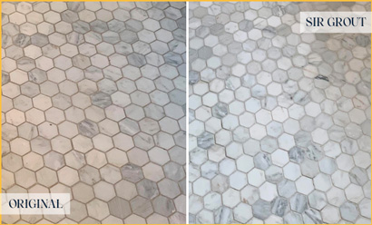 Floor Before and After an Excellent Stone Cleaning in New Rochelle, NY