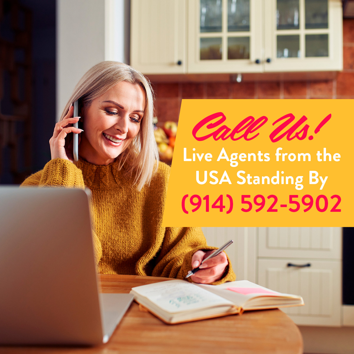 Call Us! Live Agents from the USA Standing By